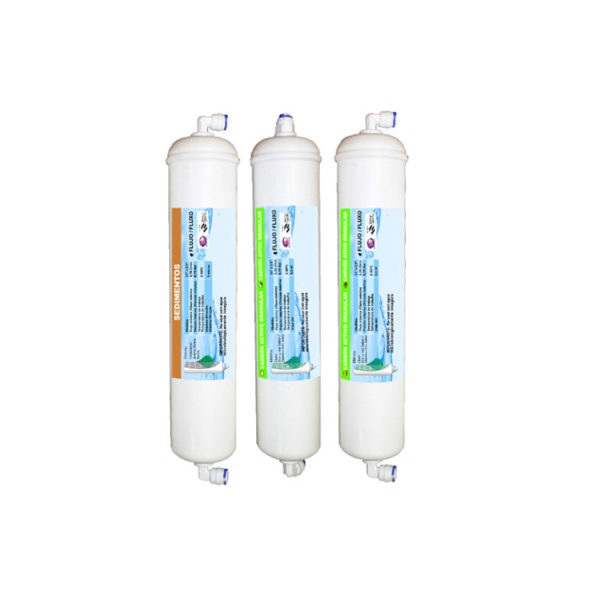 Recambio de 3 Filtros 11 x 2,5”