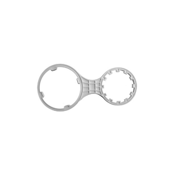 Llave doble para vaso contenedor de filtros y portamembranas